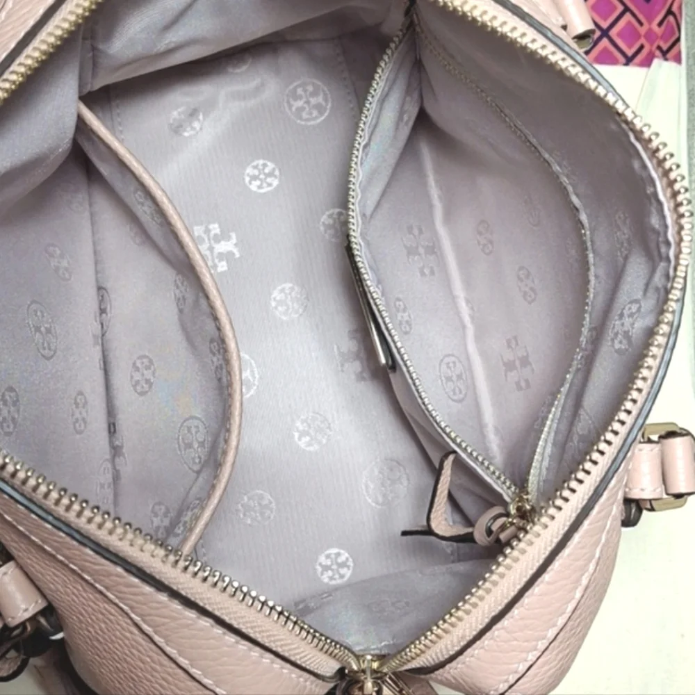 Tory Burch Dusty Rose Leather Satchel with Tassel - Picture 12 of 15